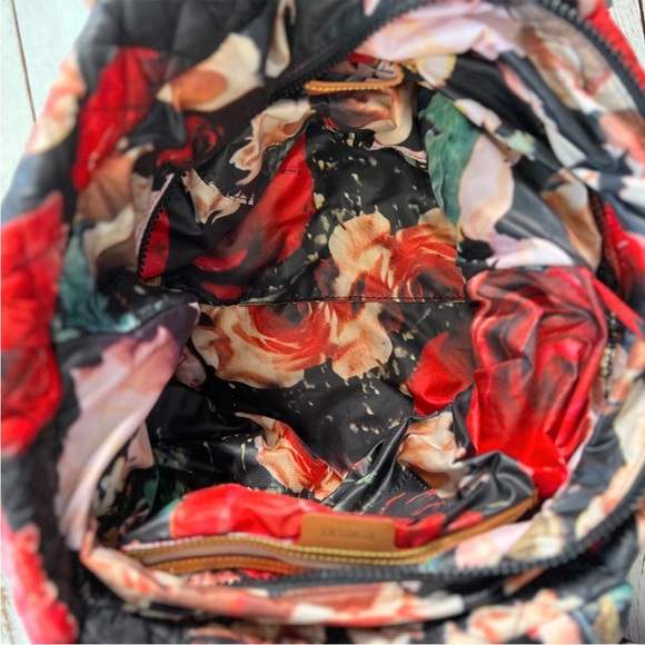 MZ WALLACE New York ~ Nylon Floral Quilted Medium Metro Tote Bag Limited Edition - Picture 13 of 16
